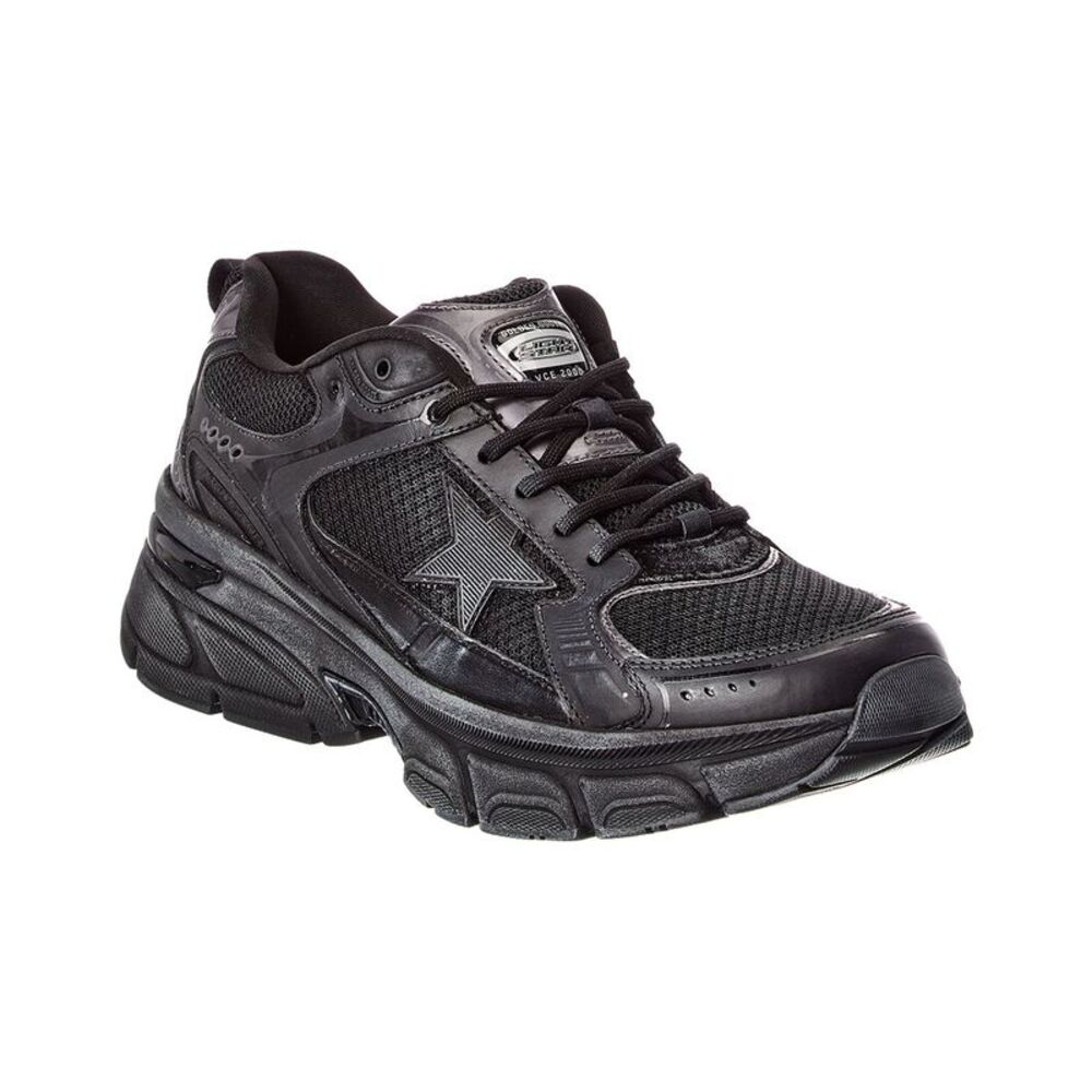 Golden Goose Lightstar Mesh & Leather Sneaker, Black